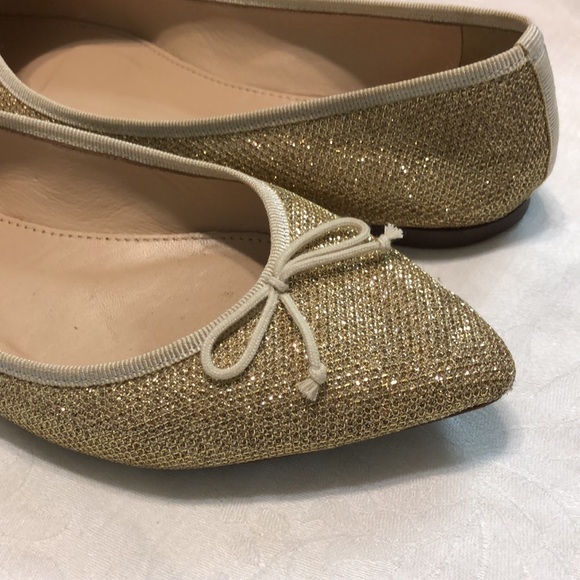 J. Crew Gemma gold fly's size 6.5 - Picture 2 of 8